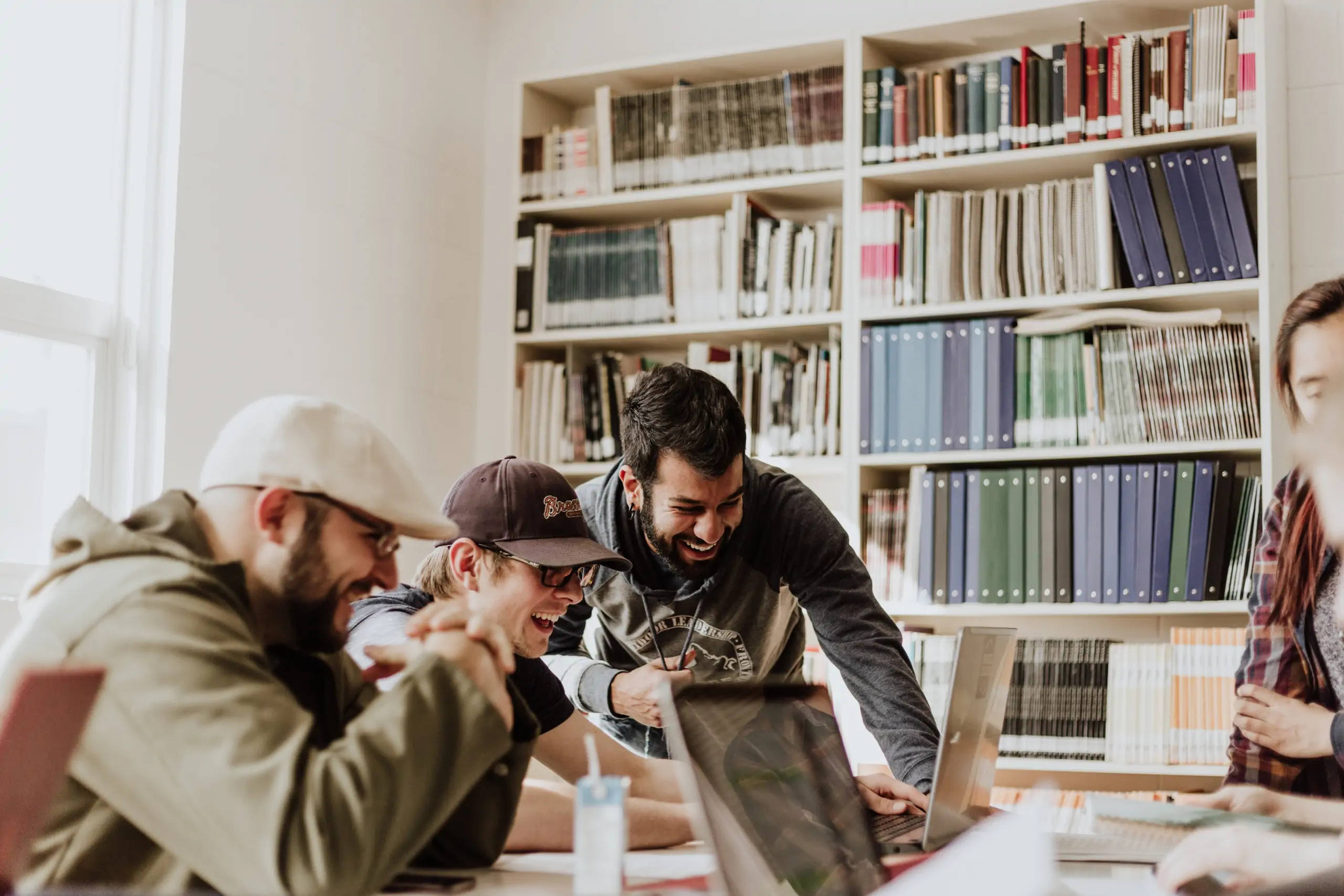 Diverse team working together